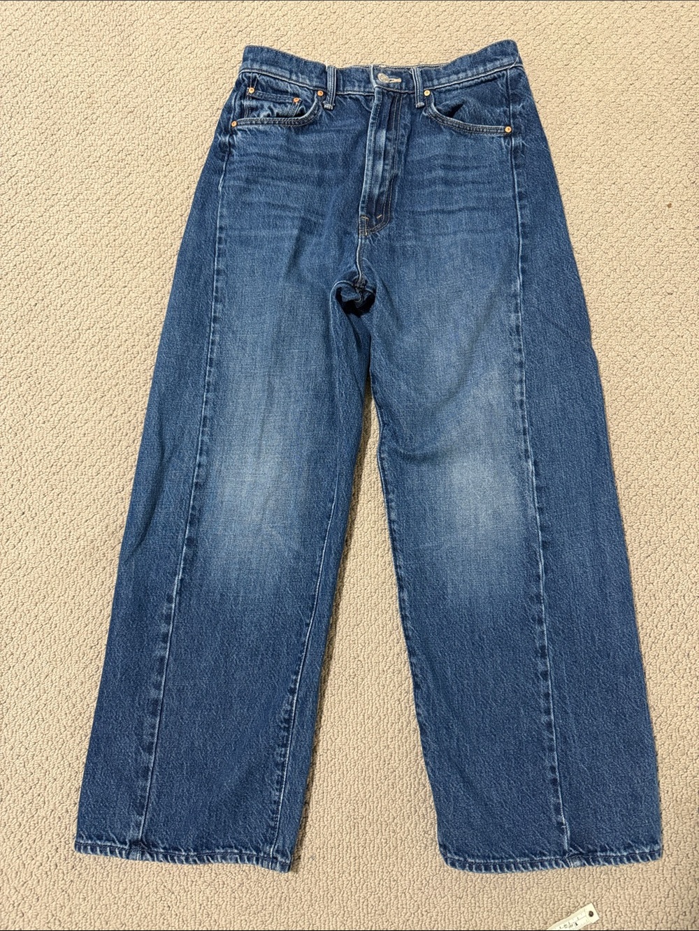 MOTHER Barrel Jeans in Deep Blue Wash - Picture 4 of 10